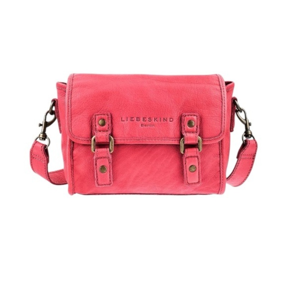 Liebeskind Pink Leather Berlin Bonnie Crossbody Shoulder Bag